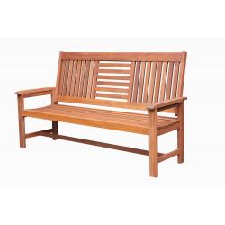 Venkovní lavička na zahradu / terasu, dřevěná- Shorea, pro 3 osoby, 178 cm