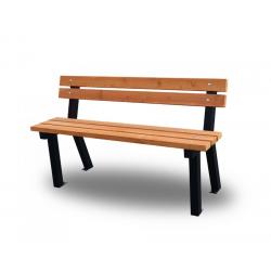 Pevná parková lavice pro přivaření / přišroubování, ocel + dřevo, 150 cm