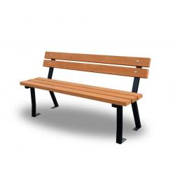 Bytelná parková lavice k přišroubování ocel / dřevo, 150 cm