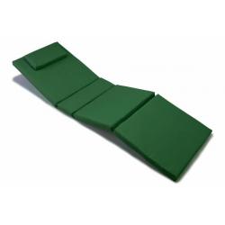 Polstrování na lehátko se sundavacím potahem na zip, tmavě zelené, 188x58 cm