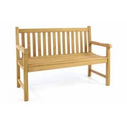 Menší zahradní lavička pro 2 osoby z masivního teakového dřeva, 130 cm