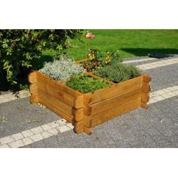 Dřevěný květináč pro pěstování bylinek a zeleniny, masiv- borovice, 80x80 cm