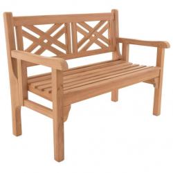 Skládací robustní teaková lavice z masivního dřeva venkovní + vnitřní, 120 cm