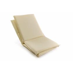 2x světle béžové polstrování na zahradní židle / křesla s nízkým opěradlem, pratelný potah, 90x42,5 cm