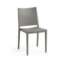 Pevná plastová židle do 150 kg bez područek, terasy / restaurace / kavárny, šedá